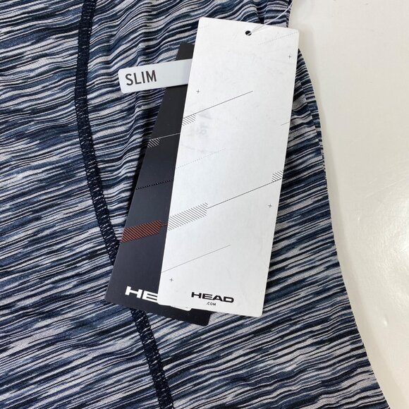 Head Womens Gray Blue Striped Slim Fit T-Shirt Size XS - Picture 5 of 6